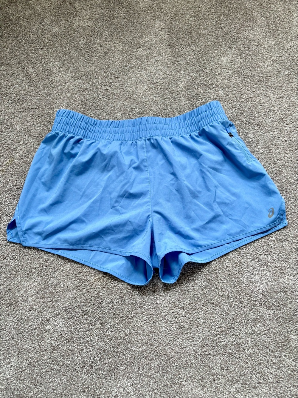 ASICS Women's Sky Blue Athletic Running Shorts